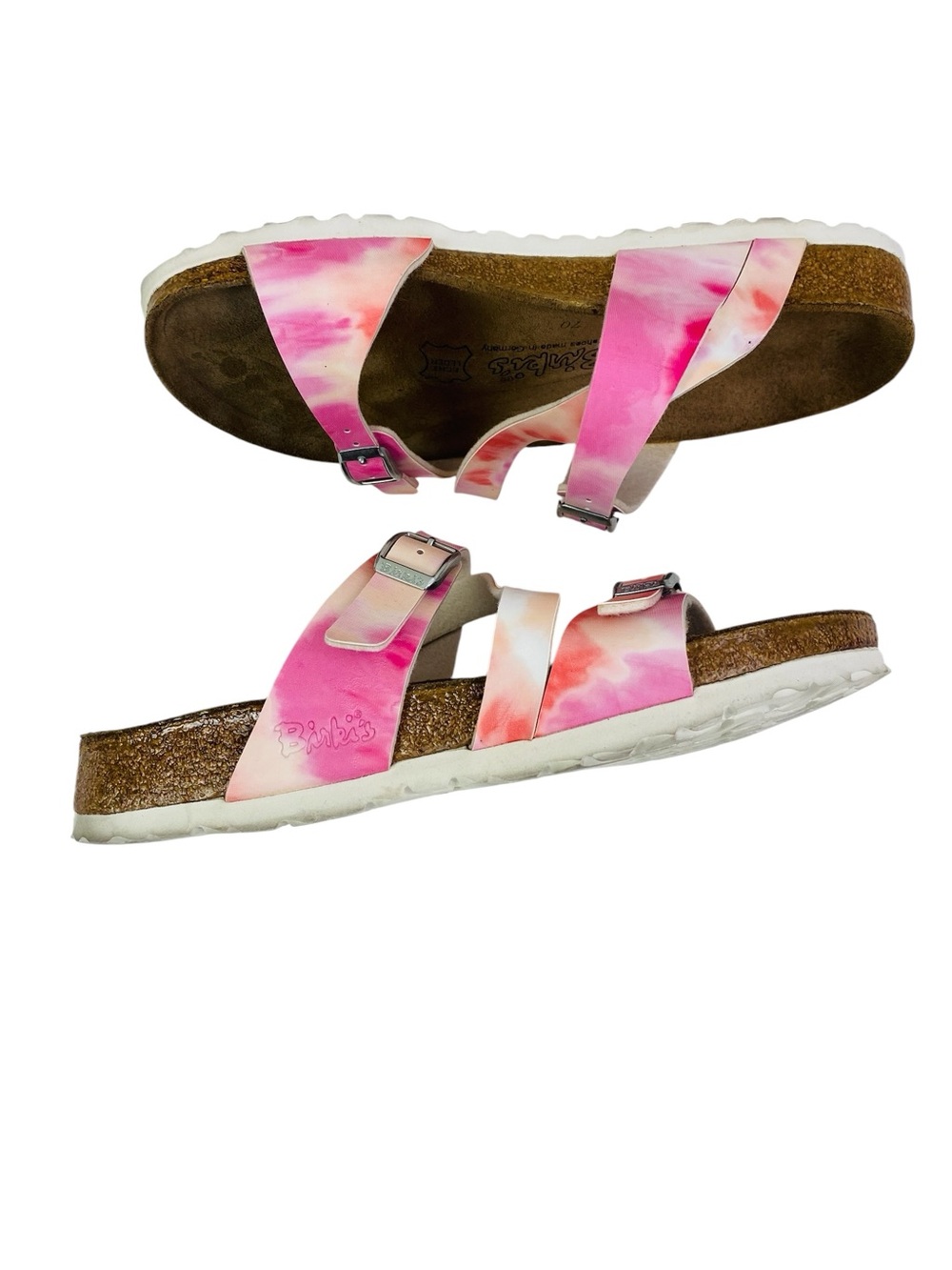Birkenstock Birki’s Solina Suede Pink/Purple Sandals Size L8 M6 - Picture 3 of 7